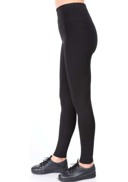 Kadın Siyah Yüksek Bel Toparlayıcı Örme Tayt modelleri