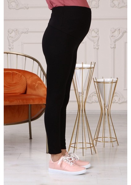Kadın Siyah Ayarlanabilir Bel Hamile Tayt fırsatları