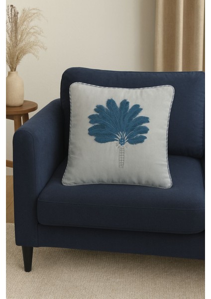 Özel Tasarım 2 Adet 3D Nakışlı Dekoratif Kırlent Kılıfı