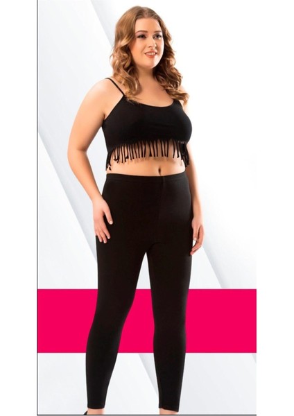 Kadın Siyah Ulus Tayt Uzun Paça Katlama Yeni Sezon modelleri