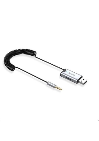Bluetooth Araç Kiti Aux Adaptörü Micro Sd Kart Okuyucu Araç Ses Aux Bluetooth 5.3 Ahizesiz Kullanım Kiti