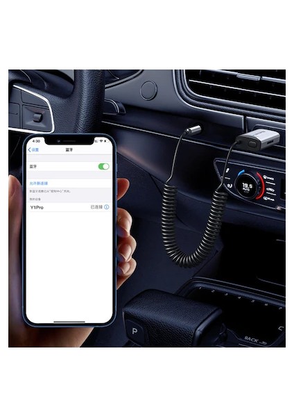 Bluetooth Araç Kiti Aux Adaptörü Micro Sd Kart Okuyucu Araç Ses Aux Bluetooth 5.3 Ahizesiz Kullanım Kiti