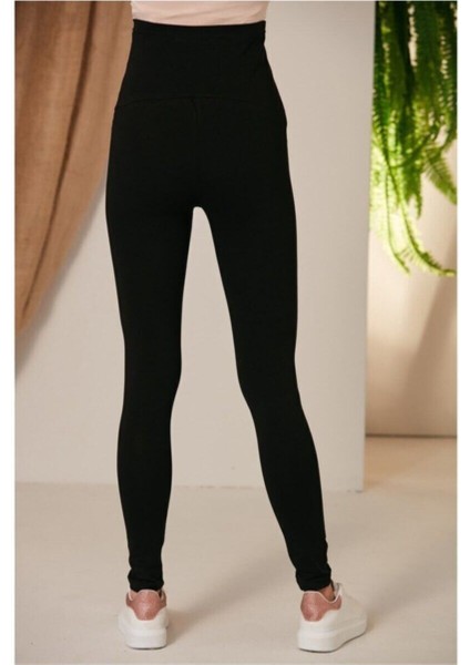 Kadın Siyah M Beden Esnek Kumaş Hamile Taytı fırsatları