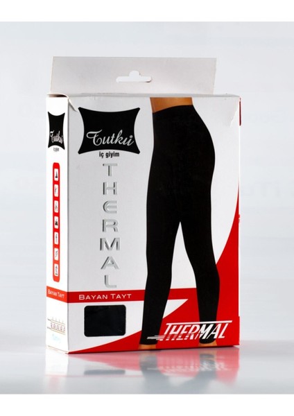 Kadın Siyah Termal Tayt