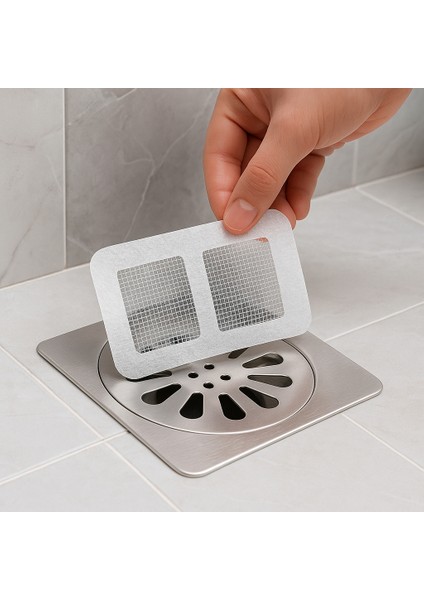 ✨ 5'li Kendinden Yapışkanlı Gider Saç ve Kir Tutucu Filtre – Pratik, Hijyenik ve Tek Kullanımlık Lavabo & Duş Süzgeç Koruyucu ✨ modelleri