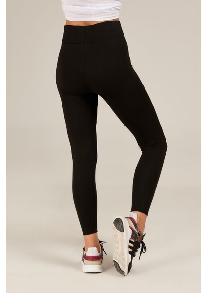 Kadın Siyah Yüksek Bel Korsajlı Spor Tayt fiyatları