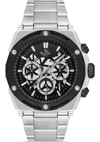 PL-1111GA-J2 Çelik Kordon Fonksiyonları Aktif Erkek Kol Saati