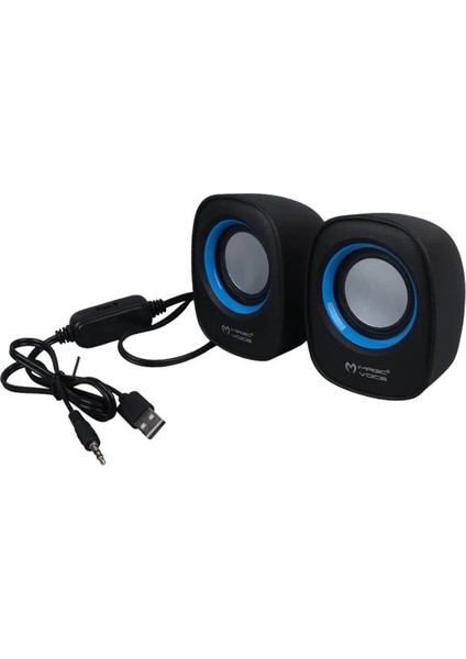 D-05A Mini 5 Watt Aux 2.0 Multimedia 1+1 USB Speaker - Hoparlör modelleri