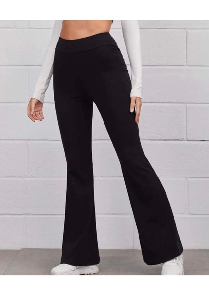 Ispanyol Geniş Paça Dalgıç Kumaş Kışlık Tayt