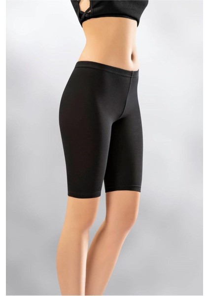 4018 Kadın Likralı Dizüstü Düz Tayt Siyah - Xl