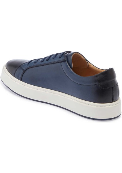 Lacivert Hakiki Deri Erkek Sneaker - E24I1AY56720-C72 indirimleri
