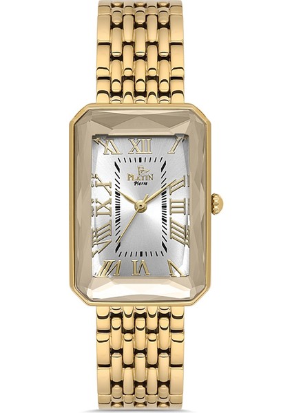PL-1076LA-B1 Romen Rakamlı Kare Kadın Kol Saati