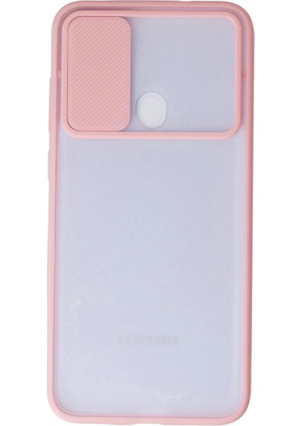 Samsung Galaxy A11 Kılıf Palm Buzlu Kamera Sürgülü Silikon - Pembe indirimleri
