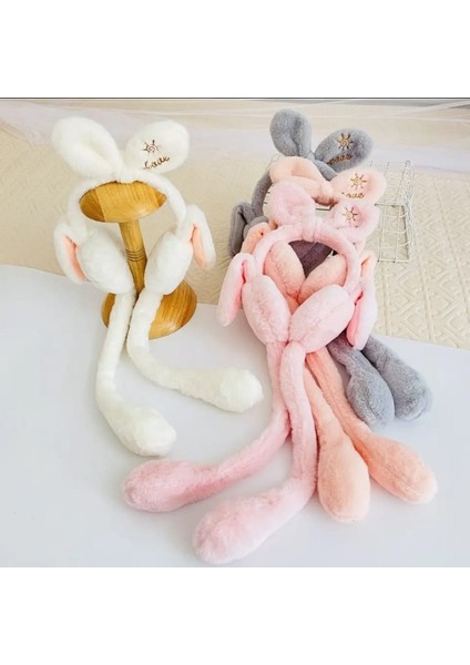 Kadın/kız Hareketli ve Sesli Tavşan Kulaklı Peluş Kulaklık fırsatları
