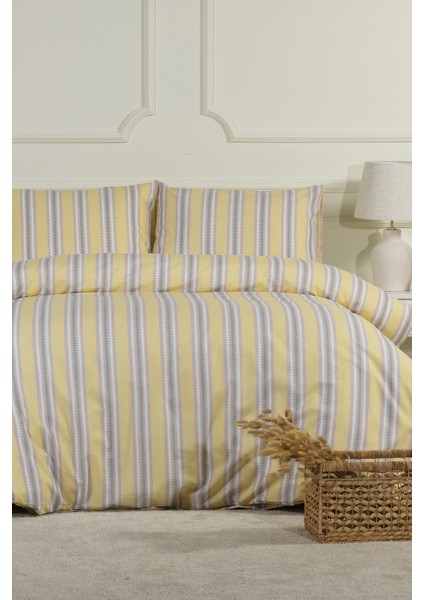 Scatt Nevresim Takımı Tek Kişilik Lastikli Çarşaf (160X220 Cm) Ekru