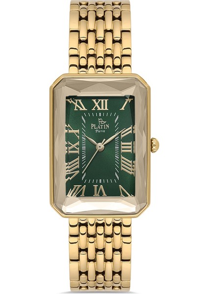 PL-1076LA-B10 Romen Rakamlı Kare Kadın Kol Saati