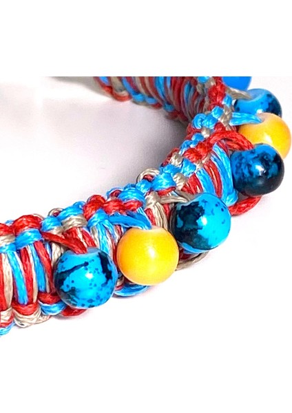 Kuçiko Çok Renkli Boncuk ve Nazarlık Detaylı Köpek Kolyesi fiyatları