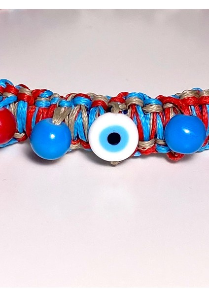 Kuçiko Çok Renkli Boncuk ve Nazarlık Detaylı Köpek Kolyesi modelleri