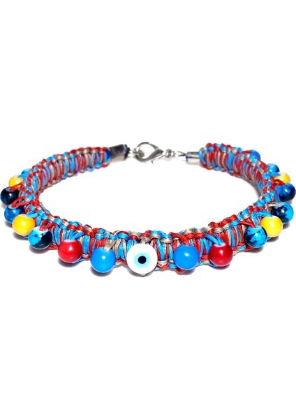 Kuçiko Çok Renkli Boncuk ve Nazarlık Detaylı Köpek Kolyesi indirimleri