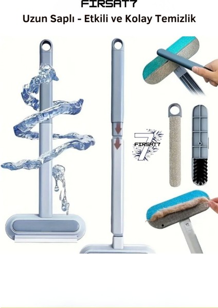 Çok Fonksiyonlu Uzun Saplı Kedi Köpek Tüyü Toplayıcı Koltuk Halı Kıl Tüy Alma & Temizleme Fırçası