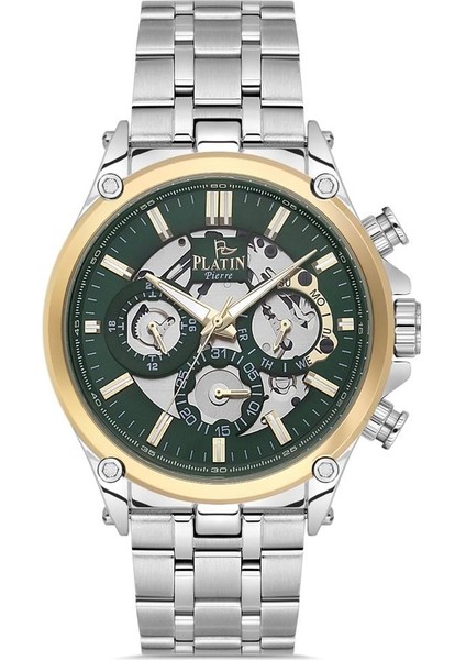 PL-1191GA-D10 Çelik Kordon Fonksiyonları Aktif Erkek Kol Saati