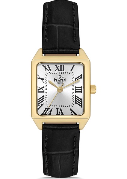 PL-1168LB-N1 Deri Kordon Kare Kadın Kol Saati
