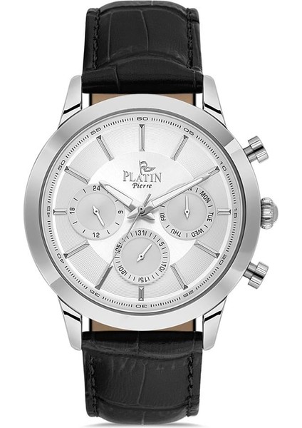 PL-1163GB-J1 Deri Kordon Fonksiyonları Aktif Erkek Kol Saati