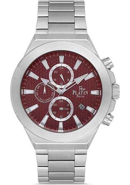 PL-1174GA-A8 Çelik Kordon Fonksiyonları Aktif Erkek Kol Saati