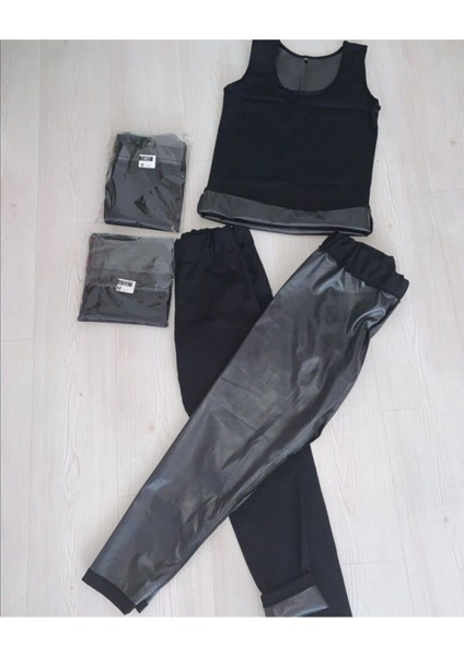 Kadın Siyah Sauna Termal Tayt Atlet Takımı fiyatları