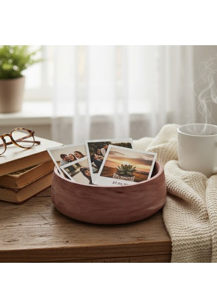 Polaroid Bowl Hatıra Kasesi Resimler Için Renkli El Yapımı Kase Orta Sehpa Dekoratif