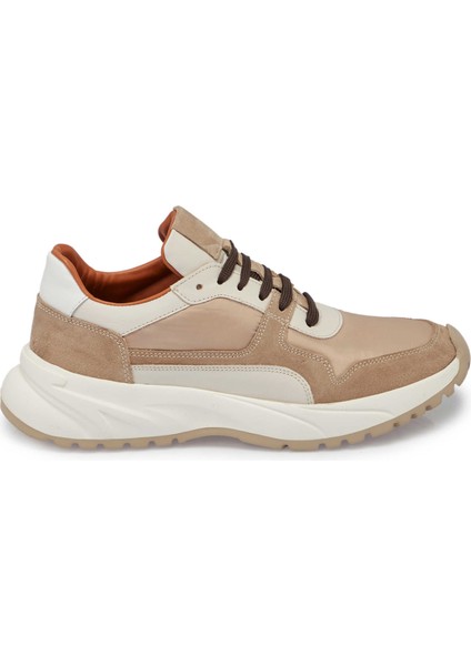 Bej Deri-Tekstil Erkek Sneaker - E24I1AY56712-B79