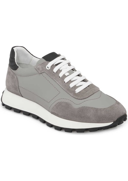 Gri Hakiki Deri Erkek Sneaker - E24I1AY56734-C11