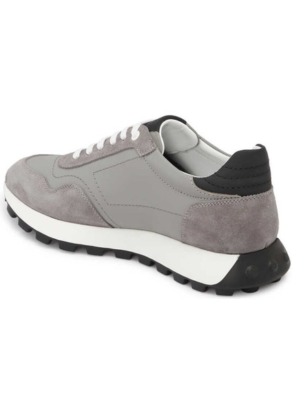 Gri Hakiki Deri Erkek Sneaker - E24I1AY56734-C11