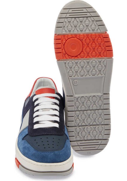 Lacivert Hakiki Deri Erkek Sneaker - E24I1AY56731-D44