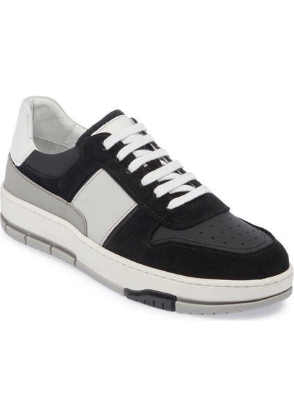 Siyah Hakiki Deri Erkek Sneaker - E24I1AY56731-A01