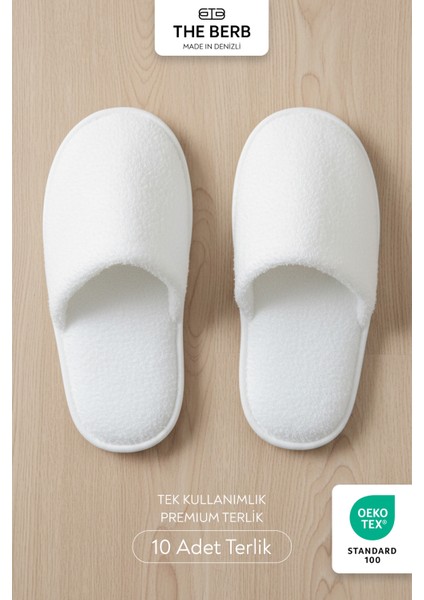 | 10 Çift | Welsoft Tek Kullanımlık Premium Otel&spa Terliği | Kaydırmaz Tabanlı | Beyaz