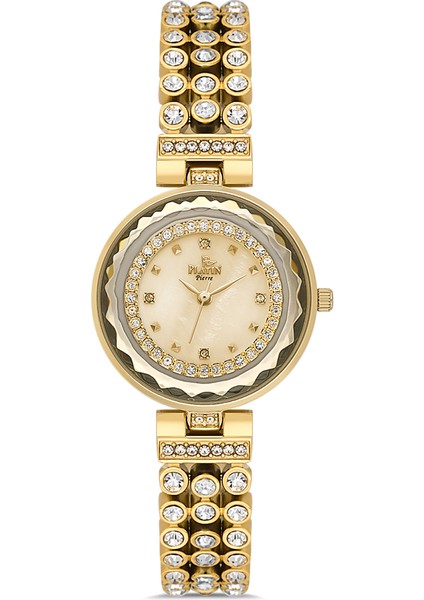 PL-1086LA-B4 Taşlı Kelepçe Kordon Kadın Kol Saati