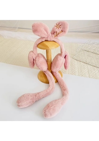 Kadın/kız Hareketli ve Sesli Tavşan Kulaklı Peluş Kulaklık