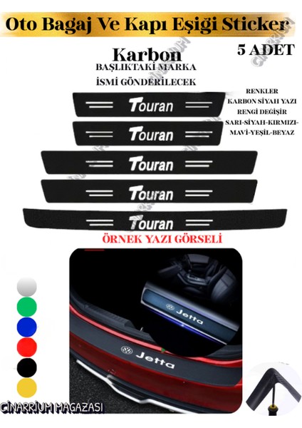 Ssangyong Kyron Bağaj ve Kapı Eşiği Karbon 5li Sticker Yerli Üretim (Set) indirimleri