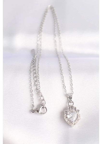 Bfs 316L Çelik Zincir Gümüş Renk Zirkon Taşlı Rapunzel Kolye fiyatları