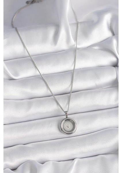 Bfs 316L Çelik Gümüş Renk Zincir Gümüş Renk Altın Model Kadın Kolye fiyatları