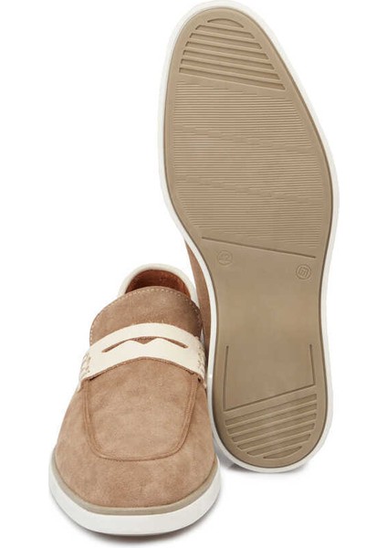 Vizon Hakiki Süet Deri Erkek Loafer - E24I1AY56749-A02