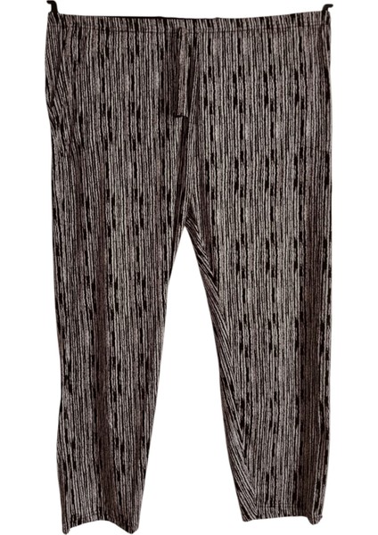 Kadın Bayan Battal Büyük Beden Viskon Süet Kumaş Bel Lastikli Düz Paça Eşofman Pijama Altı Pantolon Bol Rahat Kalıp 60 Ile 90 Kiloğrama Kadar Olur