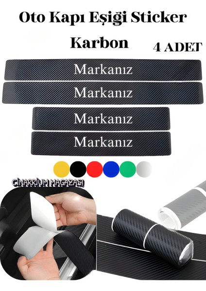 Chevrolet Cruze Için Yerli Üretim Özel Üretim Oto Kapı Eşikleri Sticker Karbon 4 Adet