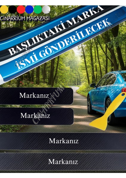 Fiat Freemont Için Yerli Üretim Özel Üretim Oto Kapı Eşikleri Sticker Karbon 4 Adet fırsatları