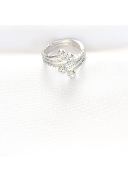 Bfs Topçuk Model Zirkon Taşlı Silver Renk Ayarlanabilir Yüzük fiyatları