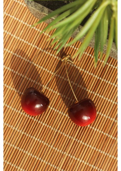 Bfs Gold Renk Kiraz Model Kadın Küpe