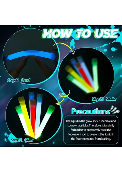 Bfs Karanlıkta Yanan Asılabilir Ip Aparatlı Glow Stick Kolye Glow Stick Lamba 6 Adet 6 Renk 15 fırsatları