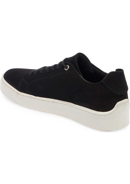 Siyah Hakiki Nubuk Deri Erkek Sneaker - E24I1AY56745-A64 indirimleri
