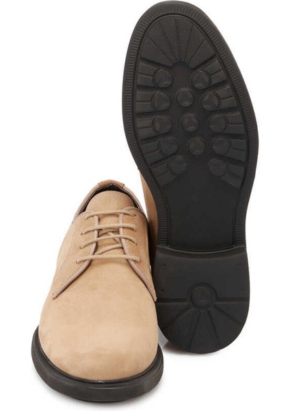 Kum Hakiki Nubuk Deri Erkek Casual Ayakkabı - E24I1AY56737-B21